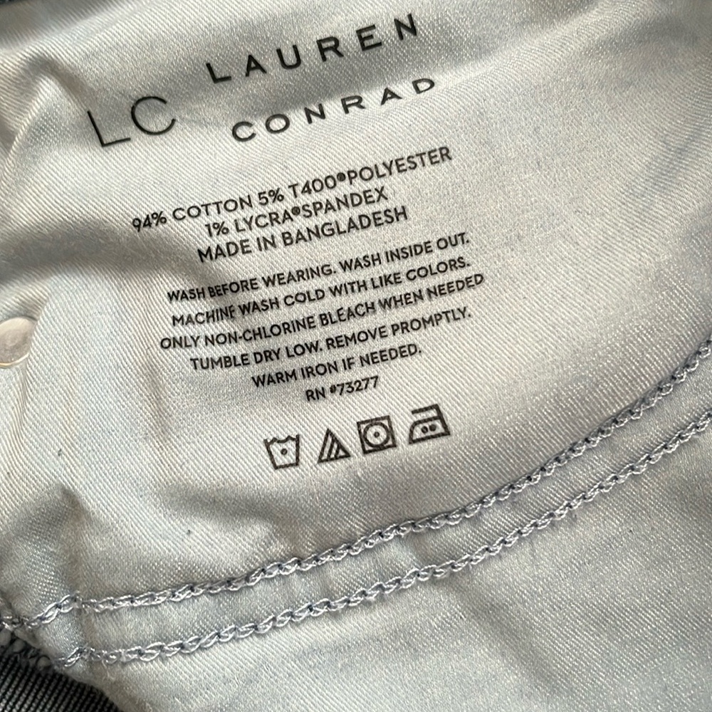 LC LAUREN CONRAD curvy  skinny 8s Women's Dark Blue Jeans used good condition - Picture 10 of 11
